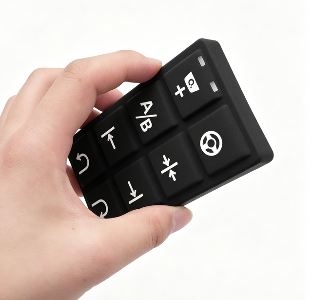 Silicone Telephone Keypad Custom Color Moulded Laser Engraving Number Mark Conductive Rubber Push Buttons