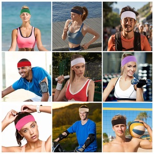 Hb5053 Thể Thao Headbands Đàn Hồi Mềm Vải Không Trượt Tóc Ban Nhạc Tóc Ban Nhạc Warp Workout Yoga Chạy <span class=keywords><strong>Headband</strong></span> Cho Phụ Nữ Người Đàn Ông - Product Image 5