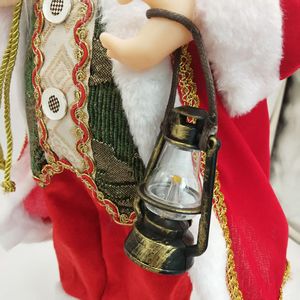 Simulation debout père noël noël père poupée ornements fête nativité ensemble figurines de noël - Product Image 5
