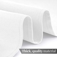 Nappe rectangulaire blanche en polyester, résistante et lavable, 60 x 126 pouces, pour table de 8 pieds, mariage, fête