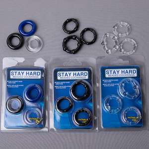 Premium Kristall-Silikon Penisring für Männer |   Verzögerung der Ejakulation & Verbesserung der Erektion |   Paar-Sexspielzeug (8 Größen) |   Modell QPl26 - Product Image 1