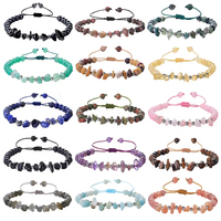 Bracelet en pierre de cristal naturel à la mode avec cordon en macramé améthyste oeil de tigre bijou réglable chanceux Feng Shui bricolage durable
