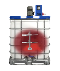 Mezclador IBC de acero inoxidable telescópico de alta velocidad de 1000L, agitador resistente de nueva condición, Motor de alta velocidad, almacenamiento de productos químicos lácteos - Product Image 4