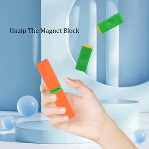 B605 stres giderici manyetik çubuk yapı taşları parmak Fidget oyuncak manyetik tuğla fayans parmak ucu manyetik tuğla