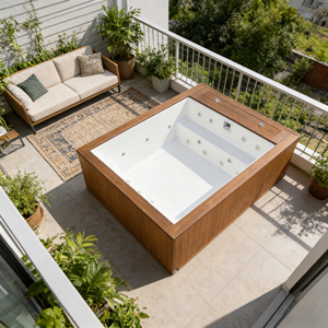 Canapé de piscine en fibre de verre, dimensions personnalisées, résistant aux UV/vent, pour la relaxation en piscine, hôtel, villa, spa - Product Image 5