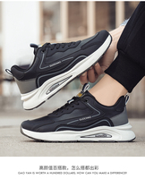 Chaussures de course pour hommes, tige en mesh respirant, semelle intermédiaire en PVC, largeur extra large, fermeture à lacets, soutien confortable pour la marche prolongée