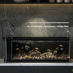 <span class=keywords><strong>Aquarium</strong></span> <span class=keywords><strong>de</strong></span> bureau transparent pour <span class=keywords><strong>poissons</strong></span> avec couvercle carré en plastique écologique pour la maison, le balcon et le salon - Product Image 6