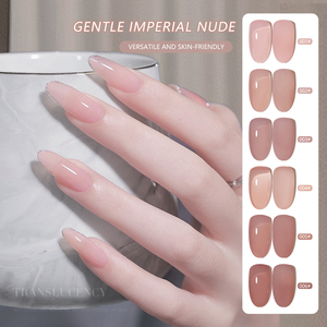 Gel de Uñas Transparente Color Nude, Gel Constructor Rosa Natural, Gel UV LED Removible, Gel de Uñas Lácteo Translúcido, OEM ODM 15ML - Product Image 1