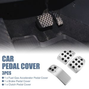 Couvre-pédales de voiture 3 pièces en alliage d'aluminium, protecteur de pédale d'accélérateur, de frein et d'embrayage pour Peugeot 207 301 307 208 2008 308 408cc - Product Image 1