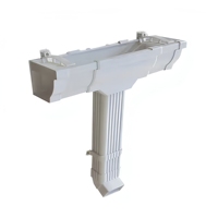 Canalón de lluvia de PVC ligero y moderno, sistema de drenaje de agua de lluvia para techos cuadrados, materiales de construcción de plástico para edificios