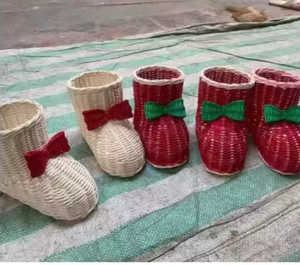 Vietnam-DIY Natural ratán UV impreso a todo Color campanas decoración del hogar para boda/Navidad/cumpleaños fiesta bola árbol adornos - Product Image 1