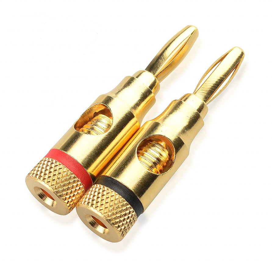 24k позолоченный динамик банановые заглушки Открытый Винтовой Тип