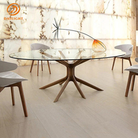 Ensemble de table à manger rectangulaire moderne de luxe minimaliste en bois massif fritté, 4 à 6 places, designs de meubles vintage complets