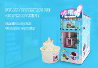 Machine à glace molle commerciale ICE-100 modèle 3000W haute puissance, verticale, en acier inoxydable.
