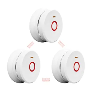 Factory EN14604 ABS RF Photoelectric Fire Alarm Siren System Home Security Smoke Alarm Detector with 10 Year Battery