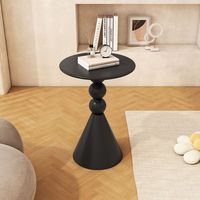 Mesa de Centro de Estilo Nórdico con Base de Hierro Forjado y Tapa de Vidrio, Mesa Auxiliar Versátil para Sofá, Mueble para Sala de Estar