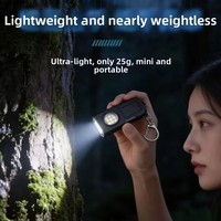 Lampe torche LED haute luminosité portable avec pince arrière, lampe torche LED multifonction rechargeable par USB, mini lampe de poche pour porte-clés