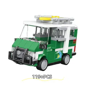 Công nghệ cao xây dựng gạch tour du lịch xe buýt Mô hình xe khối xây dựng Bộ đồ chơi giáo dục cho trẻ em