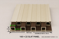 Grille carrée en WPC creux pour cloison intérieure, séparateur de pièce et décoration intérieure commerciale