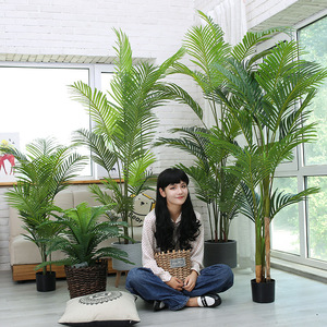 Plante Nhân Tạo Nhà Sản Xuất Đám Cưới Giá Rẻ Lá Bất Cảm Ứng Thực Tế Cao Rơi Cảnh Quan Nội Thất Nhân Tạo Cây Cọ - Product Image 3