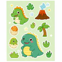 Hojas de Pegatinas Personalizadas de Fábrica Vigreat para Cuadernos, Botellas de Agua, Decoración DIY, Diseño Personalizado, Pegatinas de Vinilo Impermeables con Dibujos Animados