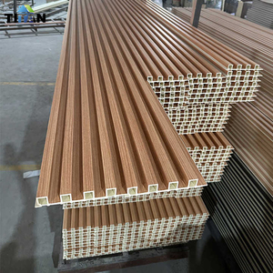 Decorazione resistente Uv composito Wpc <span class=keywords><strong>rivestimento</strong></span> della parete Pannello Murale Esterno Wpc tavole di legno - Product Image 6