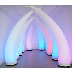 Kreatives neues Design Außen dekoration LED-Beleuchtung Aufblasbarer Elefant Tusk