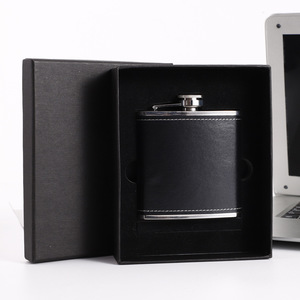 Portable <span class=keywords><strong>En</strong></span> Acier Inoxydable Hip Flask Verre Vin et Whisky Pot avec Bouteille <span class=keywords><strong>En</strong></span> Cuir Entonnoir Voyage Tour Drinkware Tasse - Product Image 5