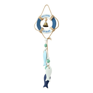 Campana Colgante de Estilo Mediterráneo con Anillo, de Madera Maciza y Cuerda de Cáñamo, Campanilla de Viento, Decoración para el Hogar, Artículos Colgantes - Product Image 4