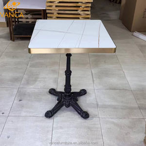 <span class=keywords><strong>Table</strong></span> de travail commerciale de meubles de cuisine d'équipement de restaurant avec la pierre en céramique de jambe de <span class=keywords><strong>fonte</strong></span> avec le <span class=keywords><strong>dessus</strong></span> en bois de <span class=keywords><strong>table</strong></span> de café de bord - Product Image 6