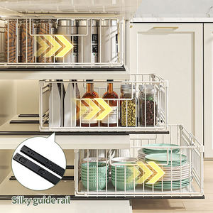 Cesta de Alambre para Cocina, Organizador de Gabinete Extraíble <span class=keywords><strong>Debajo</strong></span> <span class=keywords><strong>del</strong></span> Fregadero, Cesta Deslizante para Almacenamiento - Product Image 3