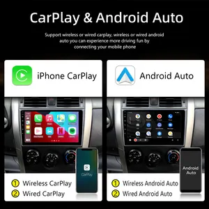 Kapazitiver Bildschirm 2 Din 9 Zoll Phonelink Android Auto Stereo Radio Player für Toyota Corolla 2007-2013