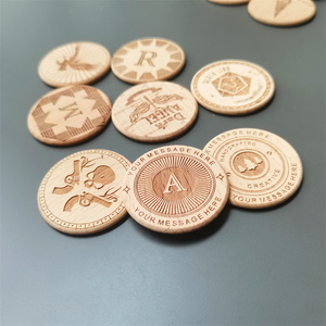 Rodajas de fichas de madera natural, monedas de madera redondas para proyectos de manualidades y manualidades - Product Image 6
