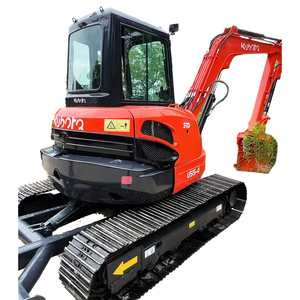 En stock : Mini-excavatrices Kubota 55 U55 U55-4 d'occasion, originales du Japon, 5,5 tonnes, avec pelle et brise-roche pour travaux de terrassement - Product Image 1