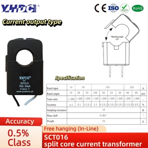 Sct016 Split-Core hiện tại biến áp (điện áp/hiện tại đầu ra), độ chính xác 1%, 3.5KV cho giám sát công nghiệp - Product Image 3