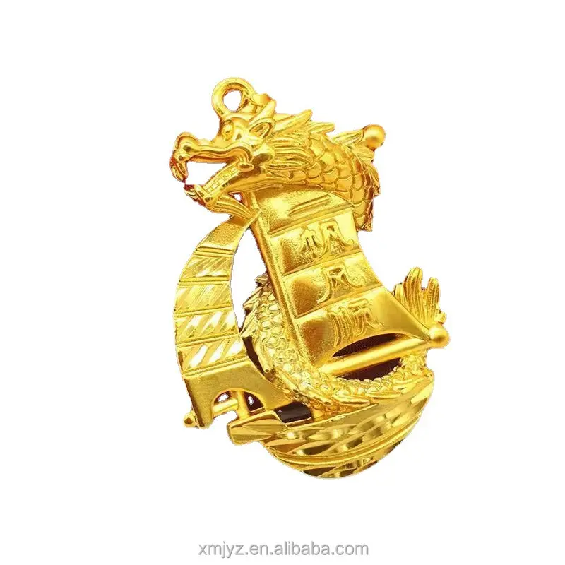 Brass Gold-Plated Pendant Men's Smooth Hanging Domineering Dragon Zodiac Men's And Women's Pendant For Lover Supply Batch