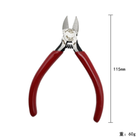 Fournitures d'outils pour bijoux Série MTC 150mm Pince à poignée en plastique rouge Coupe-fil Lame plate Pince coupante pour bijoux en métal
