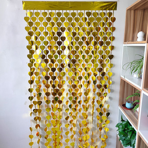 Decorazione della festa di san valentino pesca <span class=keywords><strong>cuore</strong></span> pioggia tende porta di seta per sfondo decorazioni murali - Product Image 5