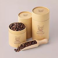 Tube en papier kraft biodégradable écologique, boîte cylindrique personnalisée de qualité alimentaire pour l'emballage de grains de café et de thé