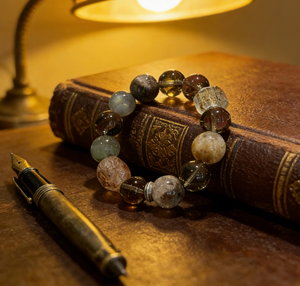 <span class=keywords><strong>Bracelet</strong></span> en perles de cristal naturel pour femme, Or noir Super Sept, Phantôme Quatre Saisons, Attraction de Richesse, <span class=keywords><strong>Clair</strong></span> de <span class=keywords><strong>Lune</strong></span> Gris, Affaires - Product Image 4