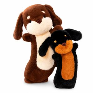 Peluche <span class=keywords><strong>Teckel</strong></span>, Jouet en Peluche Chien Long Vintage, Super Doux, Coussin Cylindrique Décoratif pour Chambre et Canapé - Product Image 1