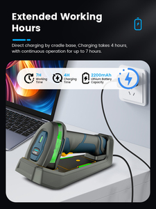 Quality Industrial 2D <strong>Scanning</strong> Gun Handheld Wireless Barcode Scanner Wired USB Bar <strong>Qr</strong> Code Reader AK-T500BT - Product Image 4