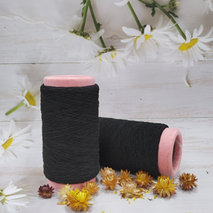 Fil élastique en nylon noir et blanc pour bricolage, cordon recouvert de caoutchouc pour la couture de chaussettes, fil hautement élastique teint en filier - Product Image 2