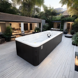 Piscina de spa de acrílico grande moderna para exteriores con cubierta de PVC Natación directa para adultos Inspirada en Suecia - Product Image 1