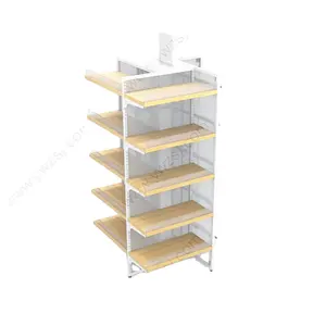 Hot sale miniso style mental retail display racks gondola shelving