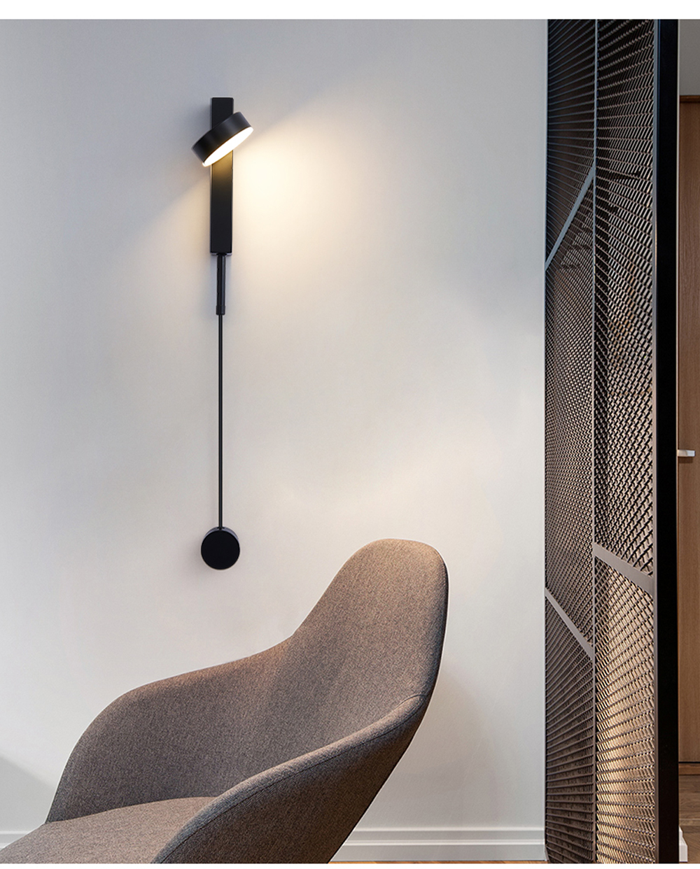 Modern Reading Wall Mounted Light for Bedroom Home Bedside Nordic Adjustable Rotating Long led Wall Lamp Indoor