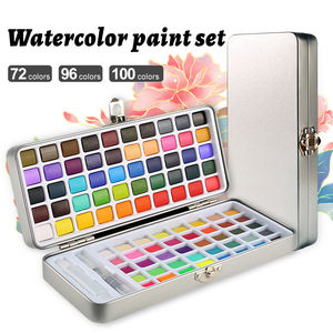 Xin Bowen solido acquerello vernice Set Aquarelle con scatola di latta Art forniture all'ingrosso nuovo per Art arrivo arte 72/90/100 colori disegno - Product Image 2