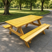 Vente en gros d'usine de mobilier d'extérieur pour patio et jardin Table d'extérieur Table et banc de pique-nique en PEHD