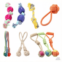 Jouet d'entraînement pour animaux de compagnie, balle à mâcher pour chien en corde tressée en coton pour le nettoyage des dents, idéal pour le dropshipping