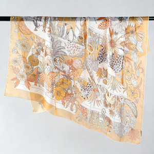 Mediterranean Resort Style Mulberry Silk <b>Chiffon</b> <b>Scarf</b> for Cruise Travel Outfitting - Product Image 5